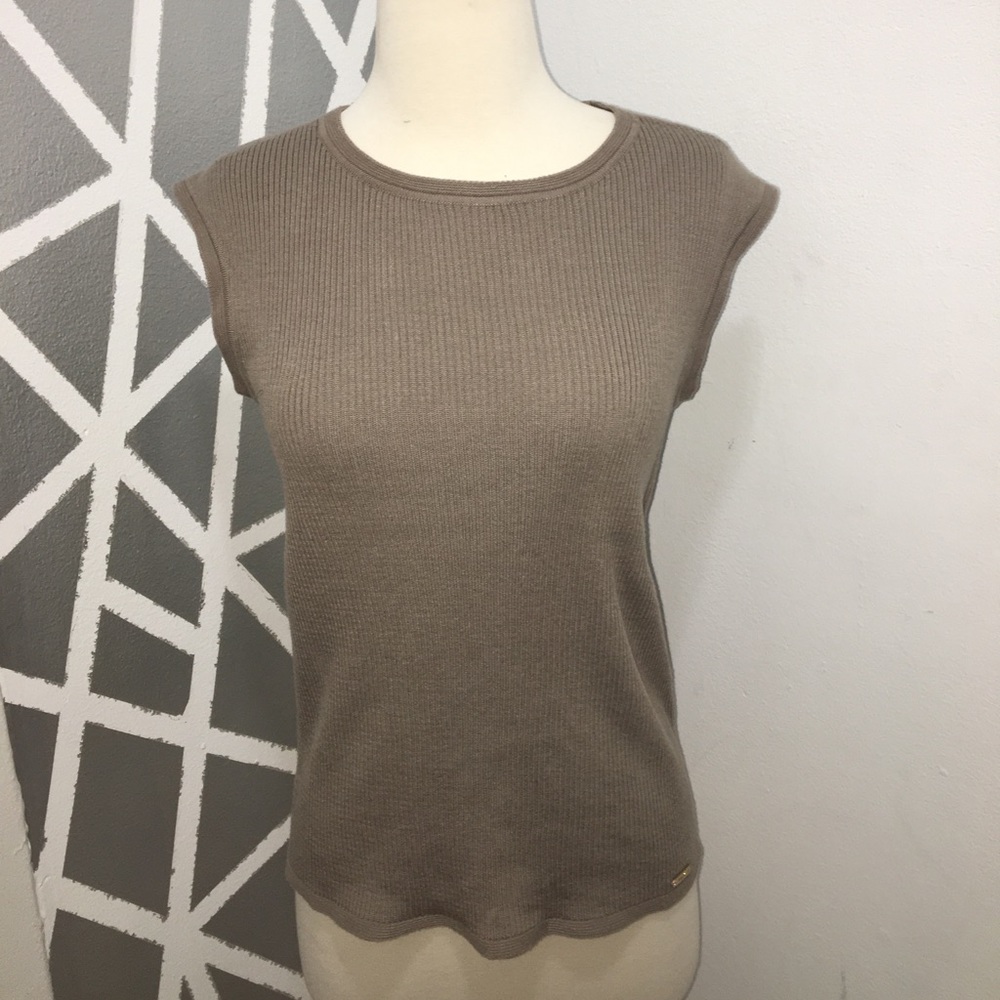 Tan Calvin Klein Sweater Vest